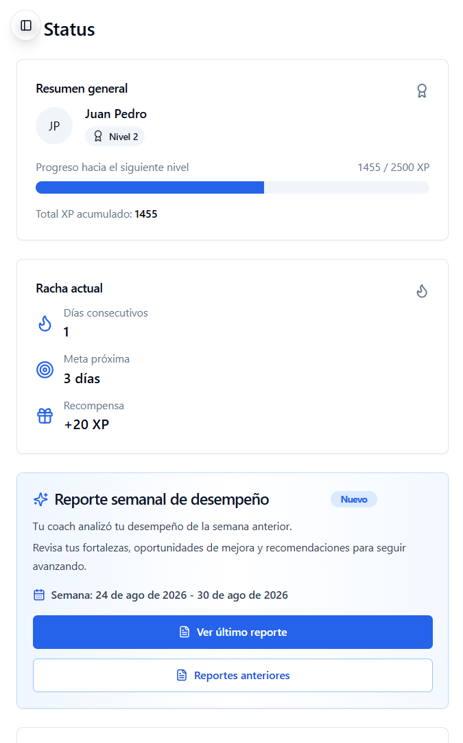 Pantalla de GOTA con la evaluación automática de la respuesta del vendedor.